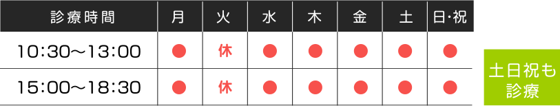 診療時間/高崎駅けやき眼科 | 高崎モントレー